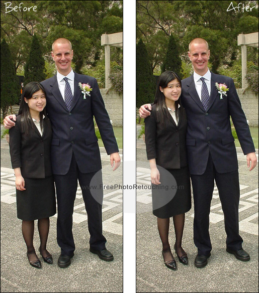 Increase height look taller with photo retouching