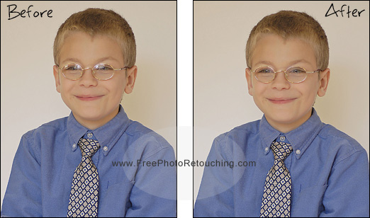 Remove eyeglass glare with photo editing