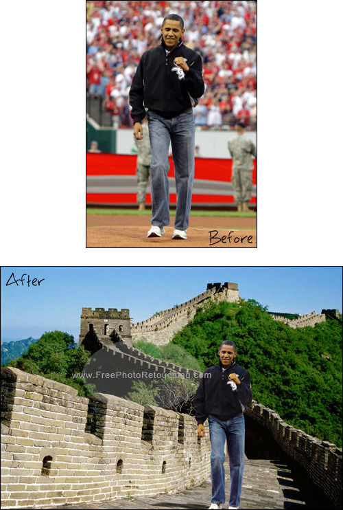 Put yourself in great wall of china photograph