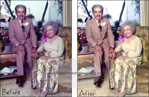 Colour correction of 1970s photograph